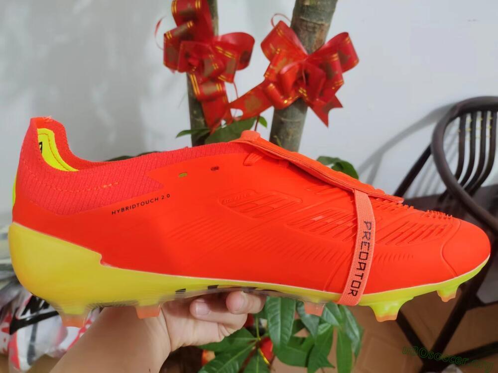 Adidas Predator Elite Foldover Tongue FG Football Boots - Red/Black/Yellow