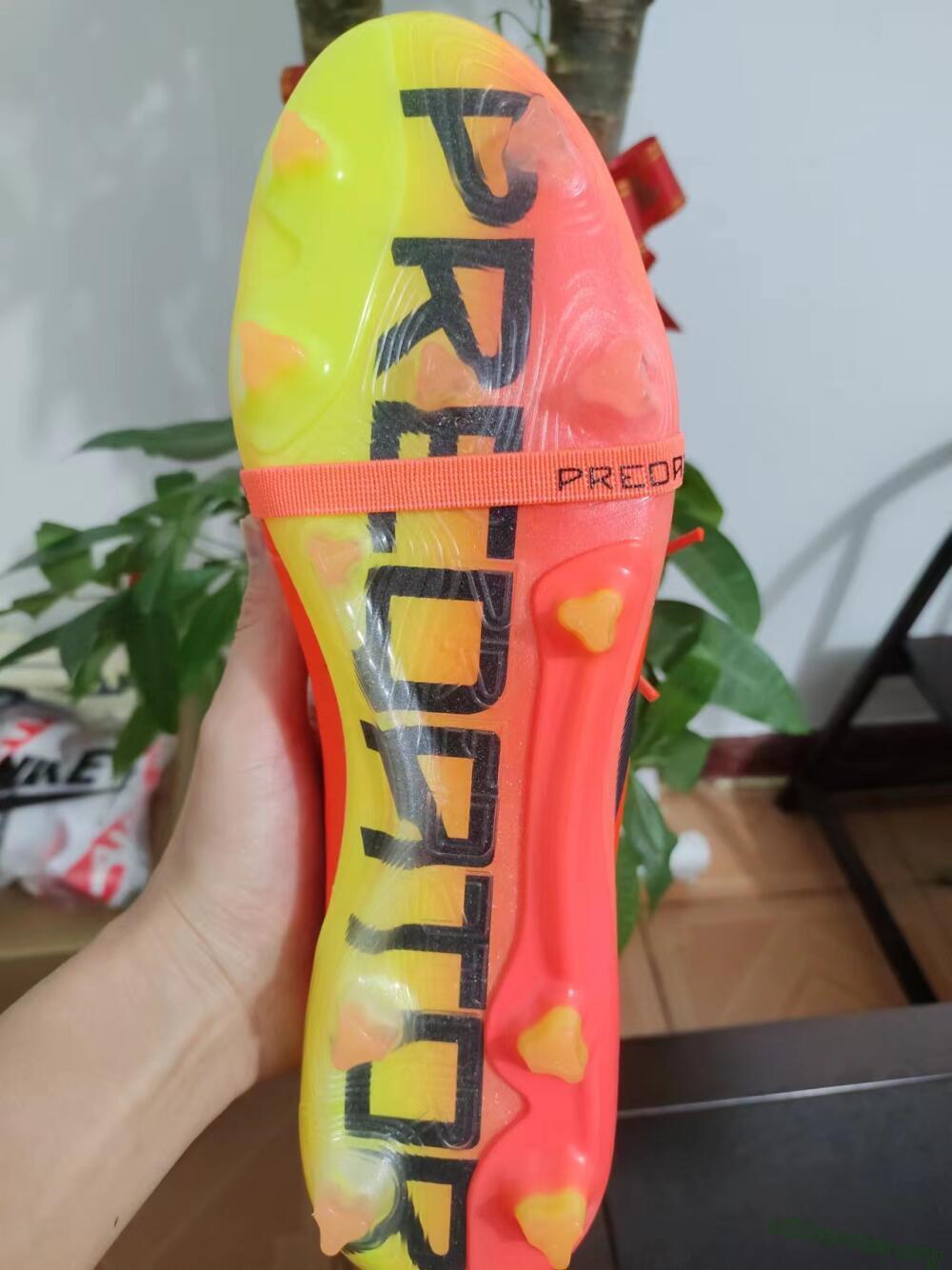 Adidas Predator Elite Foldover Tongue FG Football Boots - Red/Black/Yellow