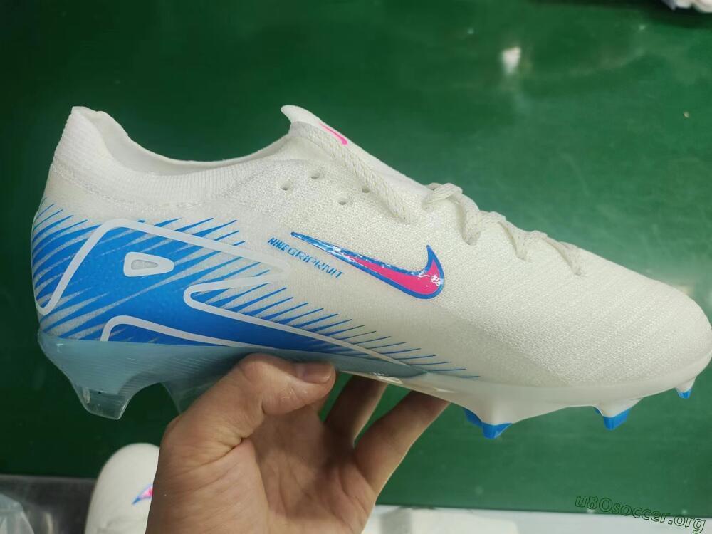 Nike Air Zoom Mercurial Vapor 16 Elite FG Football Boots - White/Pink/Blue