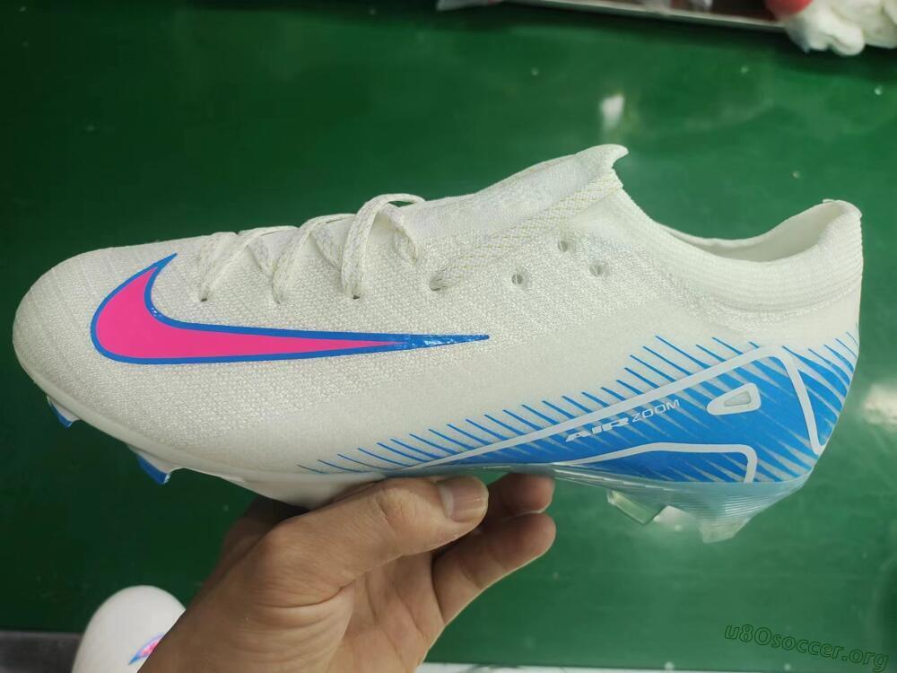 Nike Air Zoom Mercurial Vapor 16 Elite FG Football Boots - White/Pink/Blue
