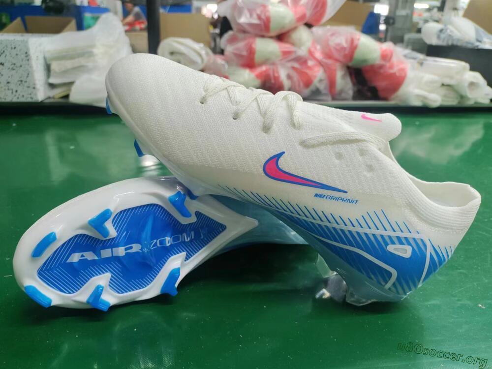 Nike Air Zoom Mercurial Vapor 16 Elite FG Football Boots - White/Pink/Blue
