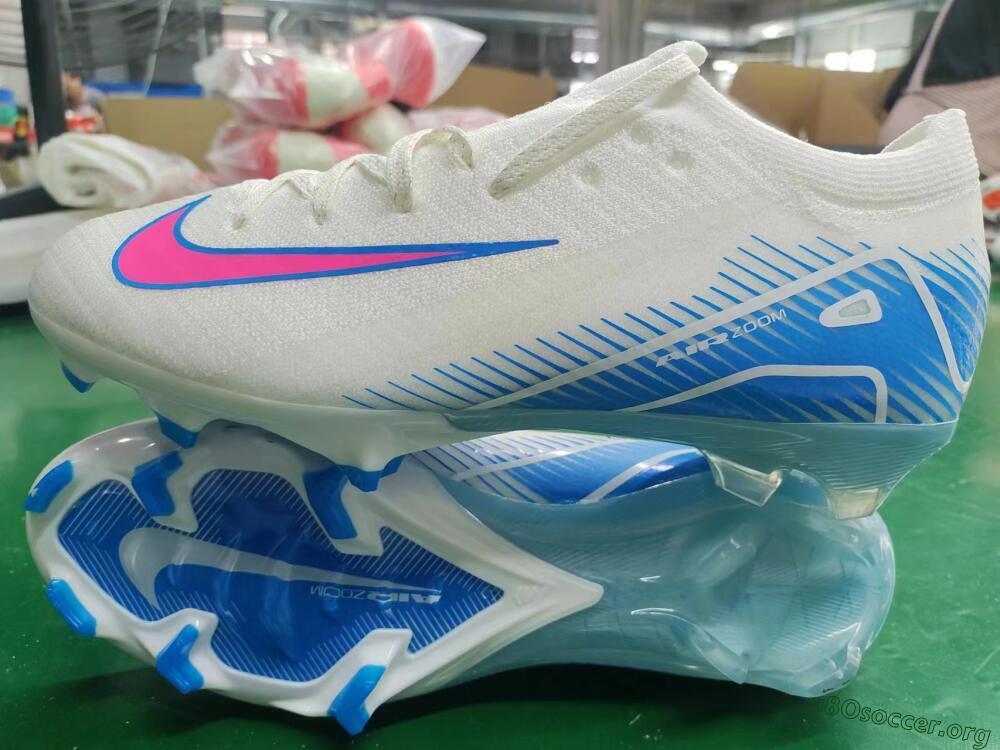 Nike Air Zoom Mercurial Vapor 16 Elite FG Football Boots - White/Pink/Blue