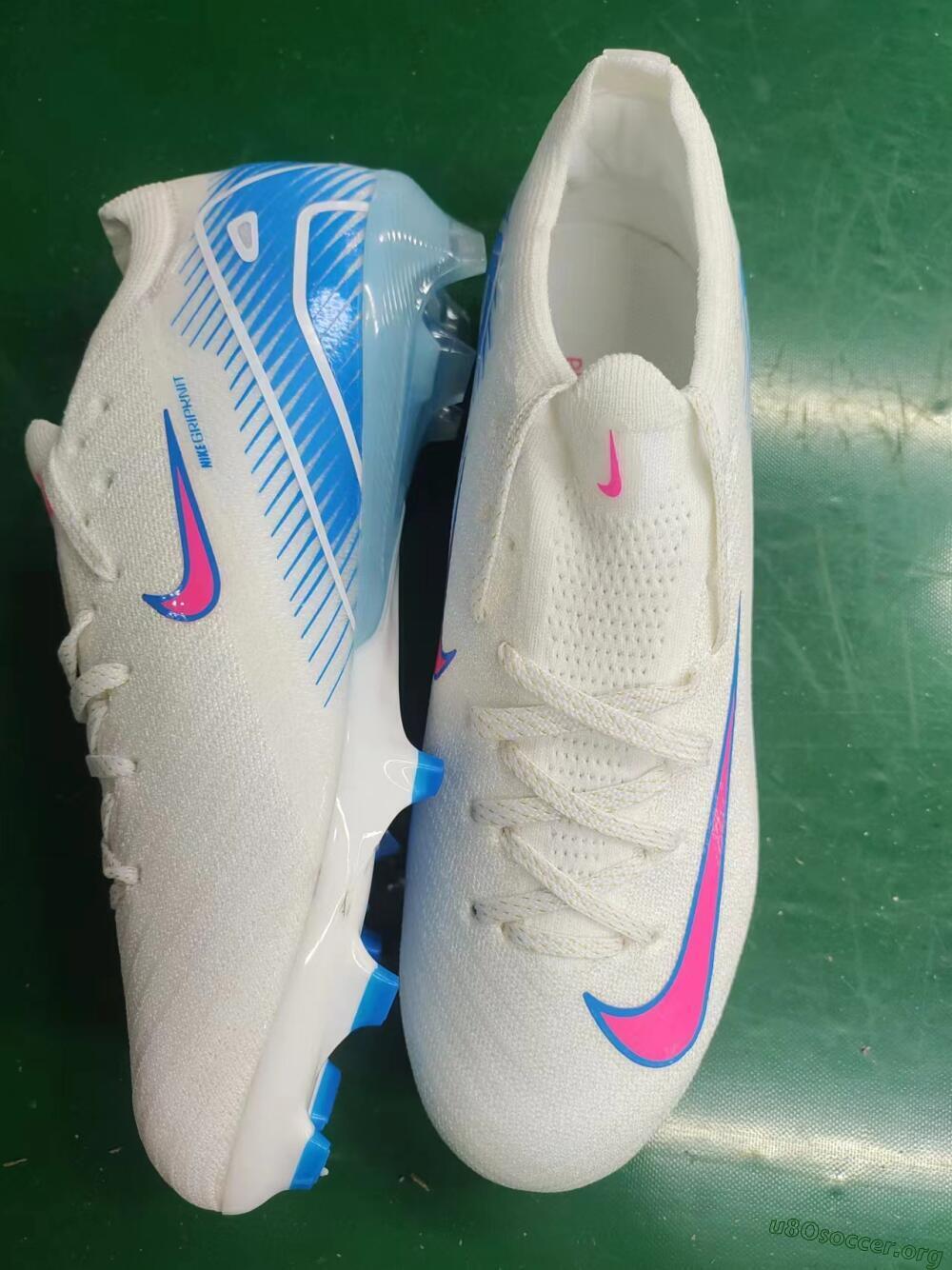 Nike Air Zoom Mercurial Vapor 16 Elite FG Football Boots - White/Pink/Blue