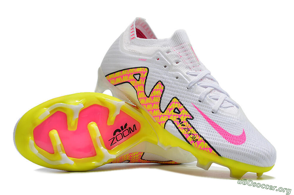 Nike Air Zoom Mercurial Vapor 15 Elite FG Football Boots - White/Orange 1