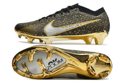 Nike Air Zoom Mercurial Vapor 15 Elite FG Football Boots - Black/Gold/Silver