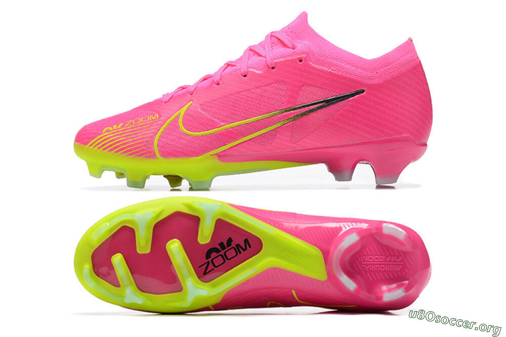 Nike Air Zoom Mercurial Vapor 15 Elite FG Football Boots - Pink/Green 1