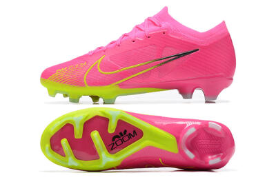 Nike Air Zoom Mercurial Vapor 15 Elite FG Football Boots - Pink/Green