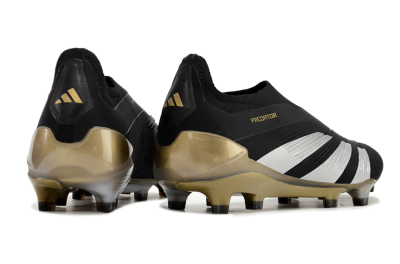 Adidas Predator Accuracy+ FG Football Boots - Black/White/Gold