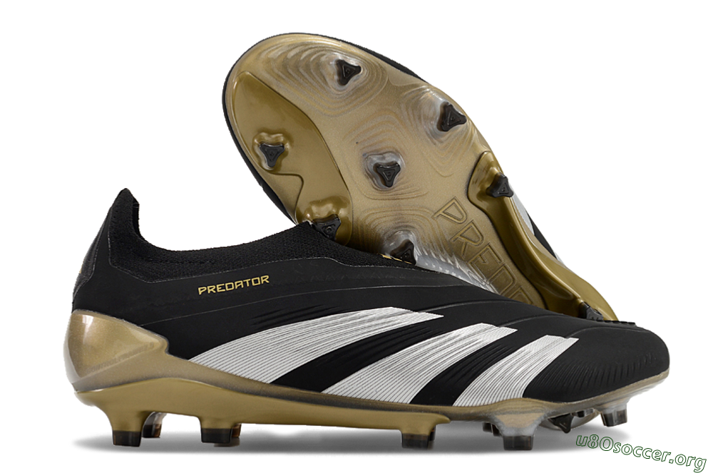 Adidas Predator Accuracy+ FG Football Boots - Black/White/Gold 2