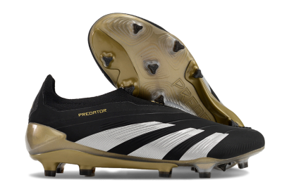 Adidas Predator Accuracy+ FG Football Boots - Black/White/Gold