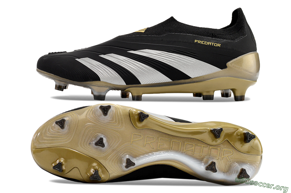 Adidas Predator Accuracy+ FG Football Boots - Black/White/Gold 1