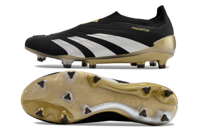 Adidas Predator Accuracy+ FG Football Boots - Black/White/Gold