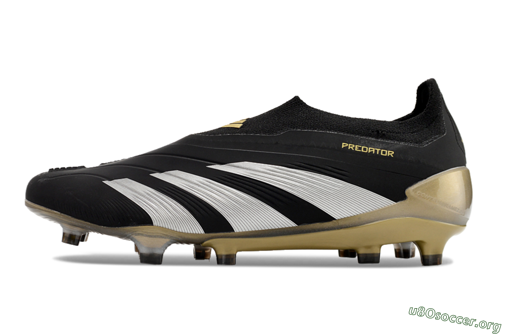 Adidas Predator Accuracy+ FG Football Boots - Black/White/Gold 3