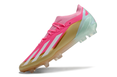 Adidas X 23 Crazyfast.1 FG Football Boots - Pink/White/Gold/Jade
