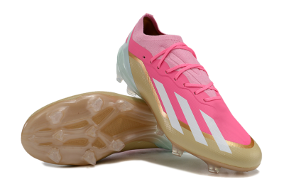 Adidas X 23 Crazyfast.1 FG Football Boots - Pink/White/Gold/Jade