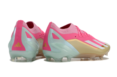 Adidas X 23 Crazyfast.1 FG Football Boots - Pink/White/Gold/Jade
