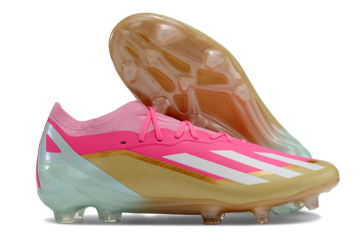 Adidas X 23 Crazyfast.1 FG Football Boots - Pink/White/Gold/Jade