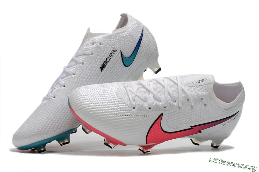 Nike Air Zoom Mercurial Vapor 13 Elite FG Football Boots - White/Red/Blue 6