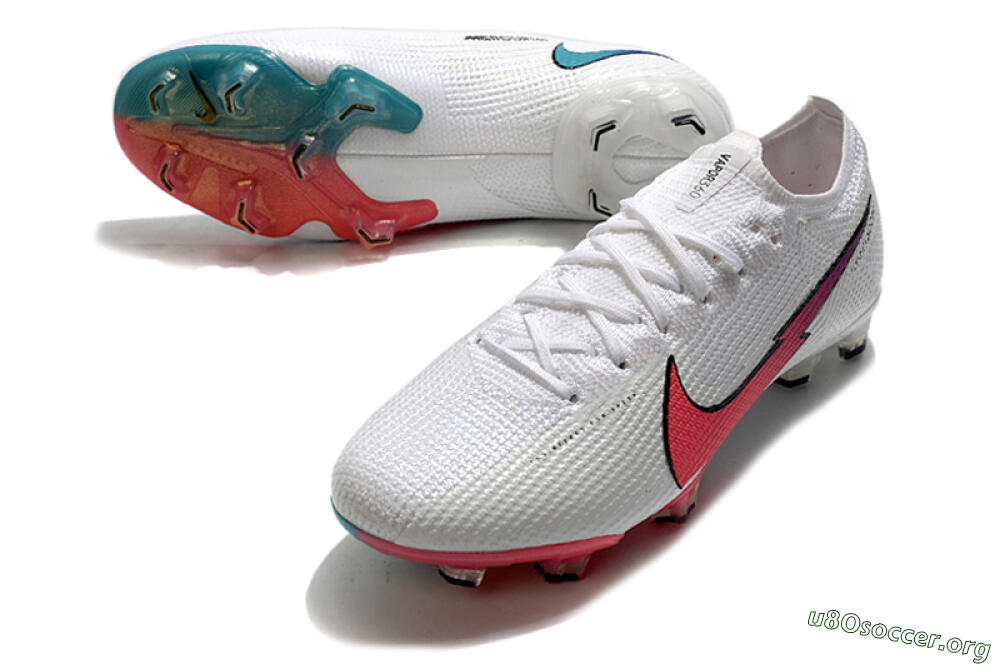Nike Air Zoom Mercurial Vapor 13 Elite FG Football Boots - White/Red/Blue 0