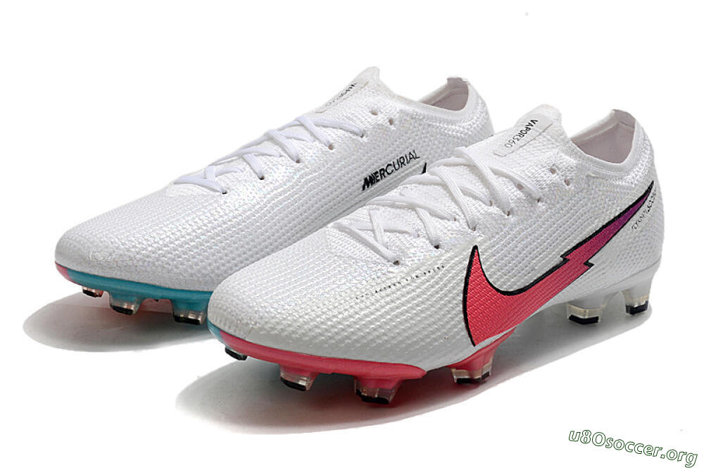 Nike Air Zoom Mercurial Vapor 13 Elite FG Football Boots - White/Red/Blue 5