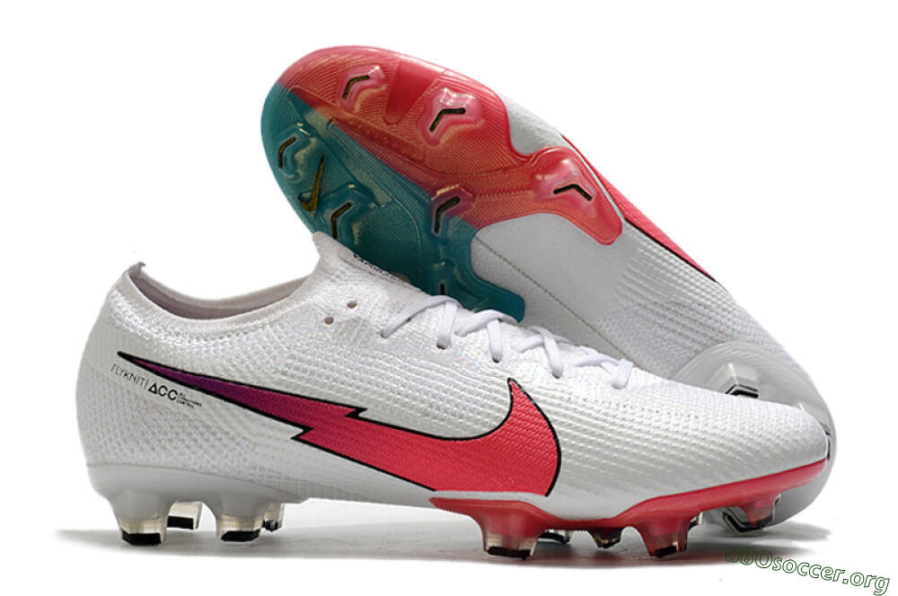 Nike Air Zoom Mercurial Vapor 13 Elite FG Football Boots - White/Red/Blue 2