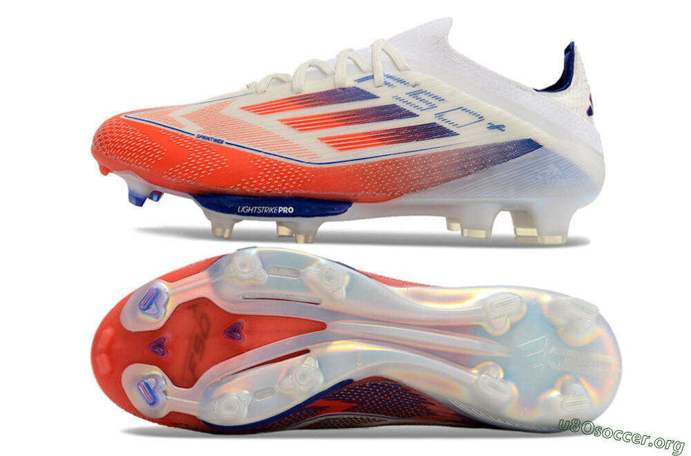 Adidas F50 Adizero FG Football Boots - Red/Blue/White 1