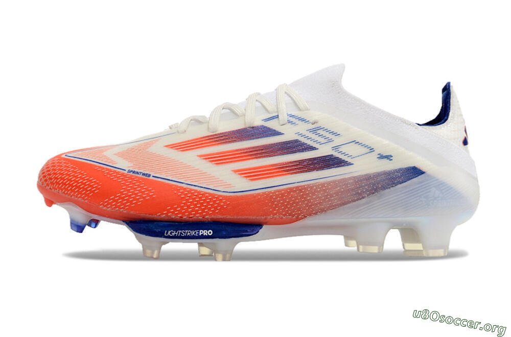 Adidas F50 Adizero FG Football Boots - Red/Blue/White 3