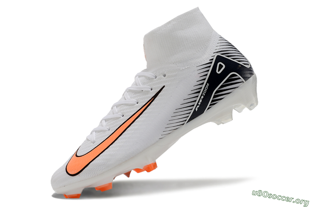 Nike Air Zoom Mercurial Superfly 10 Elite FG Football Boots - White/Orange/Black 5