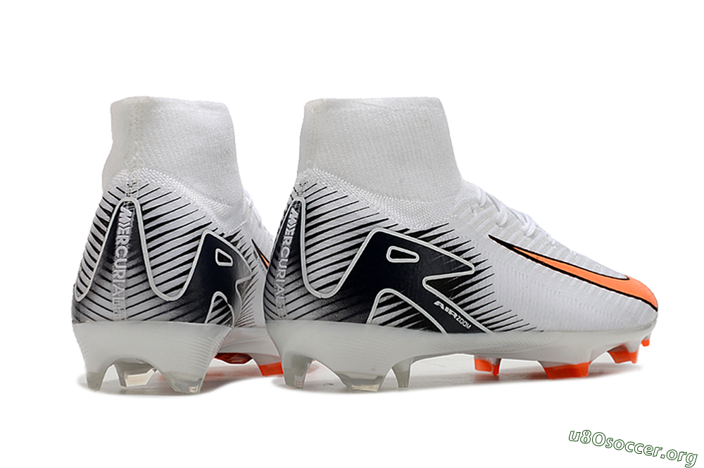 Nike Air Zoom Mercurial Superfly 10 Elite FG Football Boots - White/Orange/Black 6