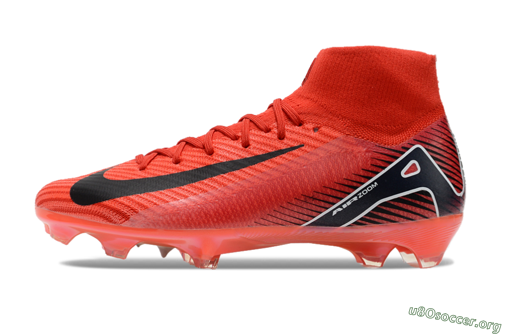 Nike Air Zoom Mercurial Superfly 10 Elite FG Football Boots - Red/Black/White 3