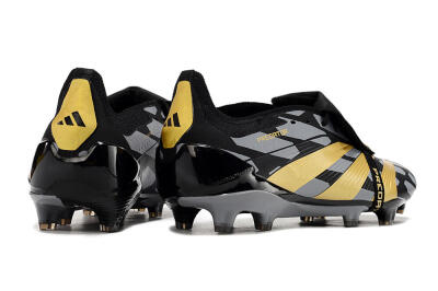 Adidas Predator Elite Foldover Tongue FG Football Boots - Black/Grey/Gold