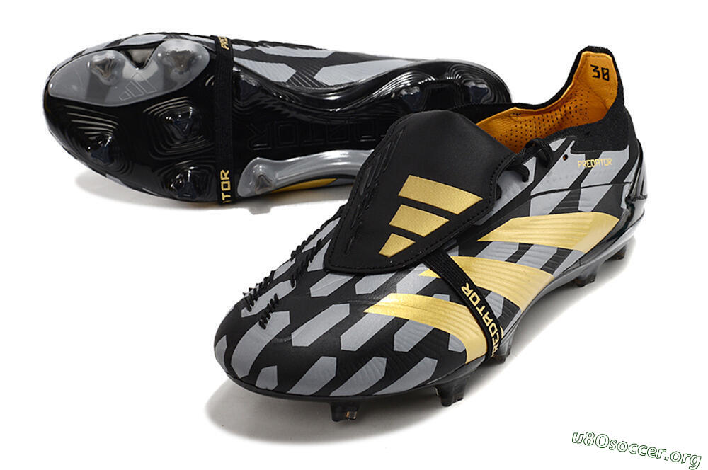 Adidas Predator Elite Foldover Tongue FG Football Boots - Black/Grey/Gold 0