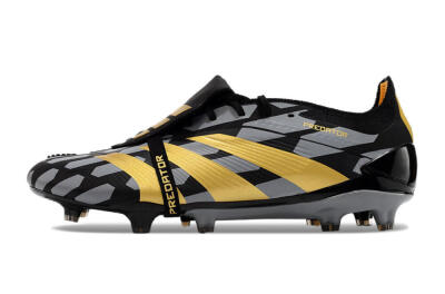 Adidas Predator Elite Foldover Tongue FG Football Boots - Black/Grey/Gold