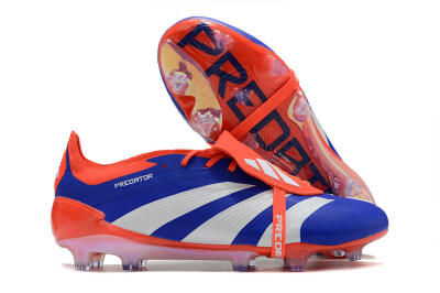 Adidas Predator Elite Foldover Tongue FG Football Boots - Blue/White/Red