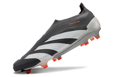 Adidas Predator+ 24 Elite Laceless FG Football Boots - Grey/White/Orange