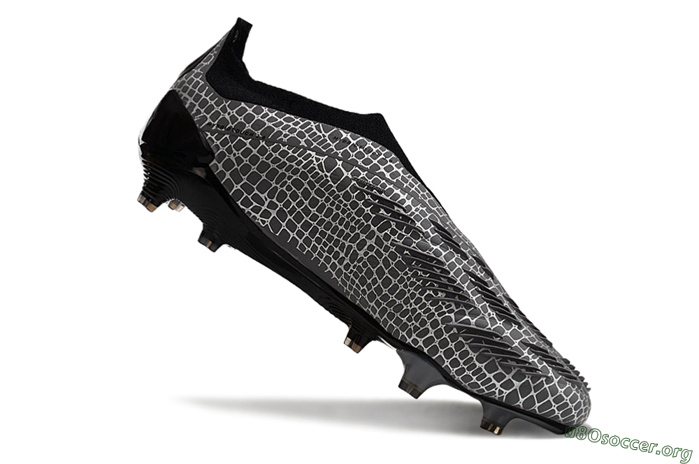 Adidas Predator+ 24 Elite Laceless FG Football Boots - Grey/Black/Red 4