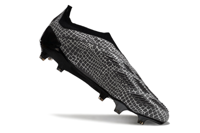 Adidas Predator+ 24 Elite Laceless FG Football Boots - Grey/Black/Red