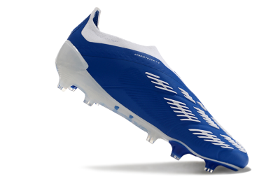 Adidas Predator+ 24 Elite Laceless FG Football Boots - Blue/White