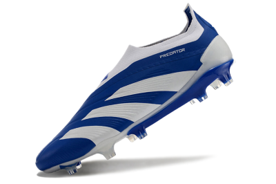 Adidas Predator+ 24 Elite Laceless FG Football Boots - Blue/White