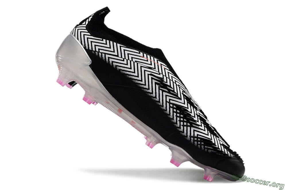 Adidas Predator+ 24 Elite Laceless FG Football Boots - White/Black/Silver 4