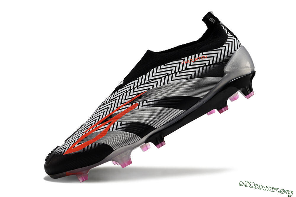 Adidas Predator+ 24 Elite Laceless FG Football Boots - White/Black/Silver 5