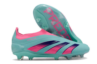 Adidas Predator+ 24 Elite Laceless FG Football Boots - Jade/Pink/Purple