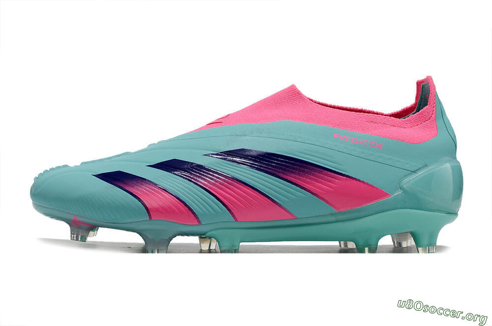 Adidas Predator+ 24 Elite Laceless FG Football Boots - Jade/Pink/Purple 3