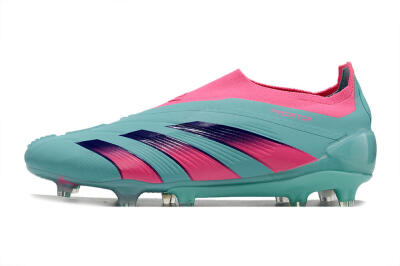 Adidas Predator+ 24 Elite Laceless FG Football Boots - Jade/Pink/Purple