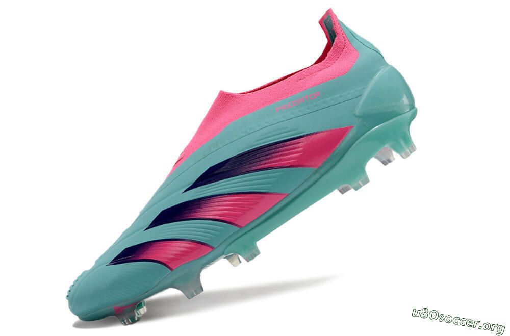 Adidas Predator+ 24 Elite Laceless FG Football Boots - Jade/Pink/Purple 5