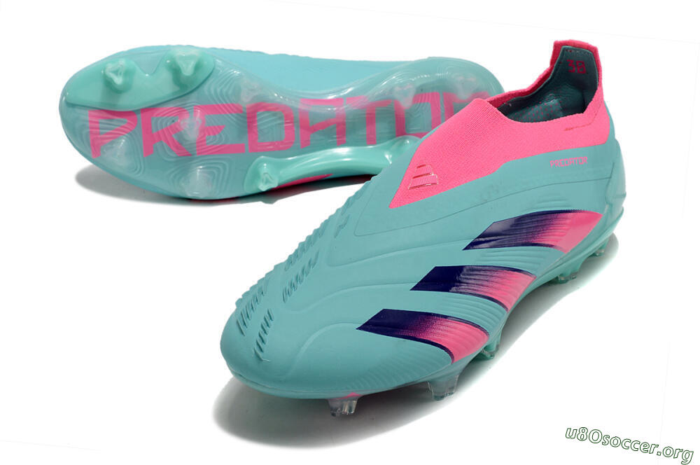 Adidas Predator+ 24 Elite Laceless FG Football Boots - Jade/Pink/Purple 0
