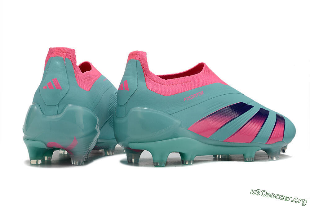 Adidas Predator+ 24 Elite Laceless FG Football Boots - Jade/Pink/Purple 6
