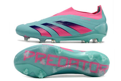 Adidas Predator+ 24 Elite Laceless FG Football Boots - Jade/Pink/Purple
