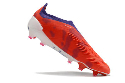 Adidas Predator+ 24 Elite Laceless FG Football Boots - Red/White/Purple