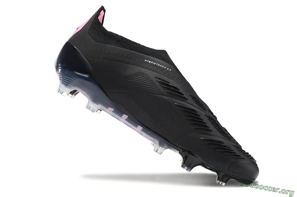 Adidas Predator+ 24 Elite Laceless FG Football Boots - Black/Pink 4